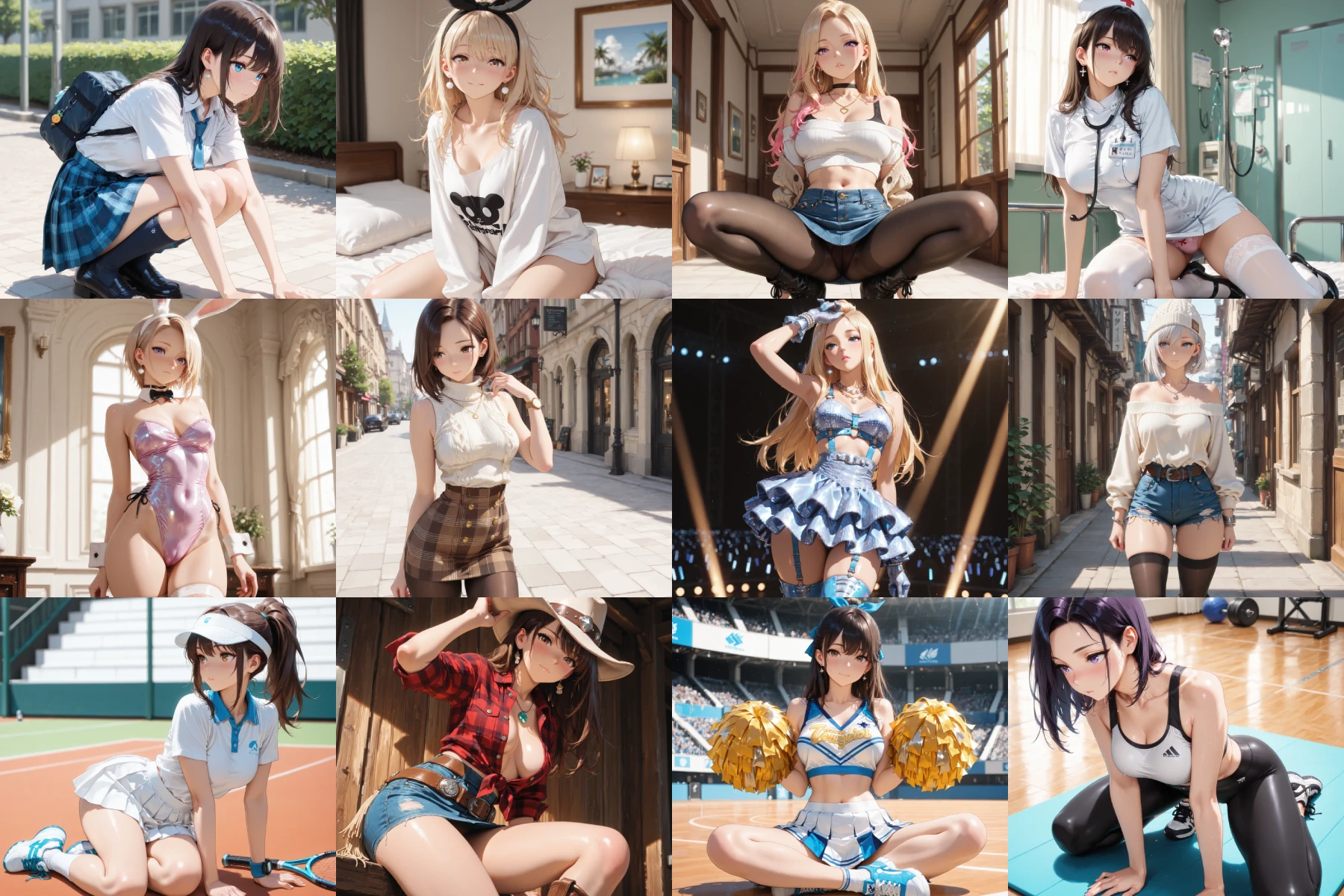 全身衣装セットのプロンプト集